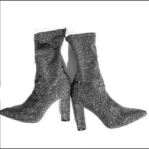 Glitter Sock Boot Heels